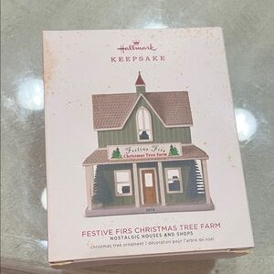2018 Hallmark Keepsake Festive Firs Christmas Tree Farm Ornament